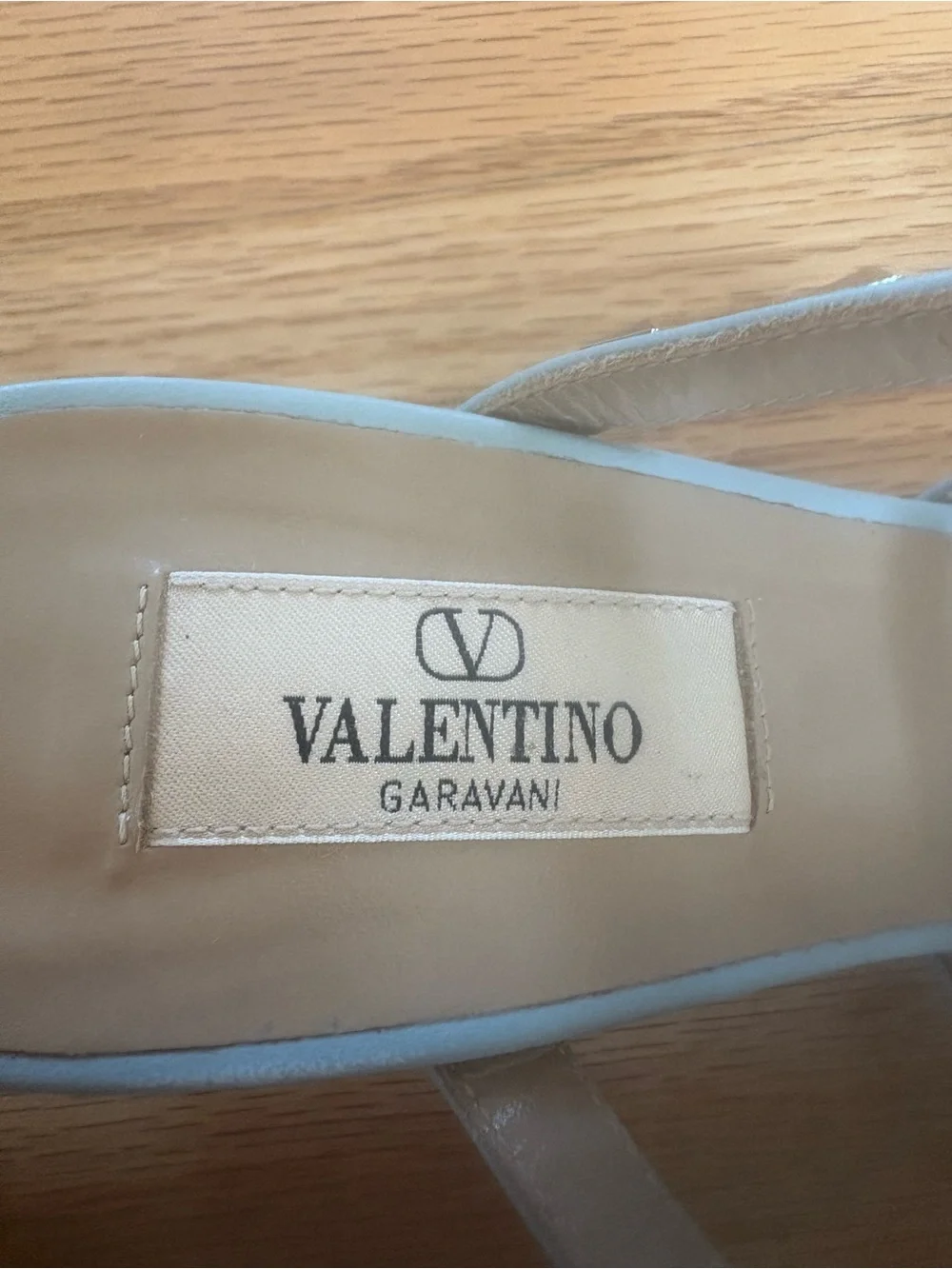 Valentino Garavani Rockstud Block Heel sandals in light blue